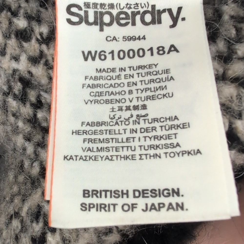 SUPERDRY ANINAL PRINT CHUNKY SWEATER SIZE 10 - Picture 8 of 9